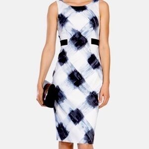 Karen Millen “Painterly Check” Dress, Size 2